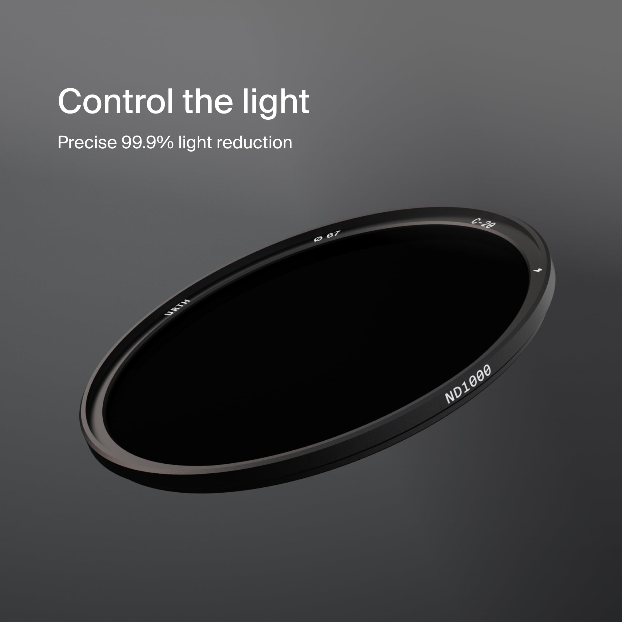 Urth 72 mm Filtro ND1000 (10 Stop) Magnetico (Plus) – Vetro Ottico HD con 20 Strati di Nano-Rivestimento, Filtro Densità Neutra per Fotocamera per un Controllo Professionale della Luce