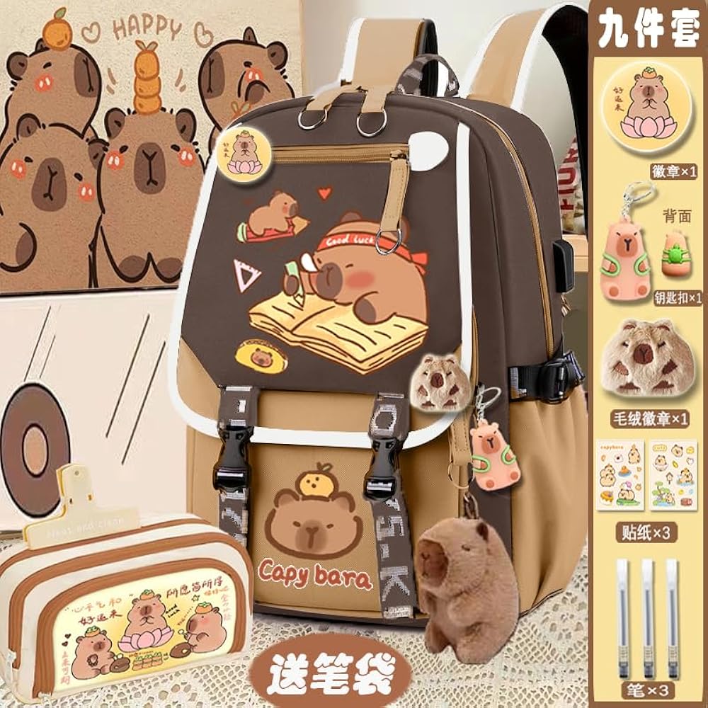Amazon.com: Kapibara Capybara Cartoon Backpack Gift Large Capacity