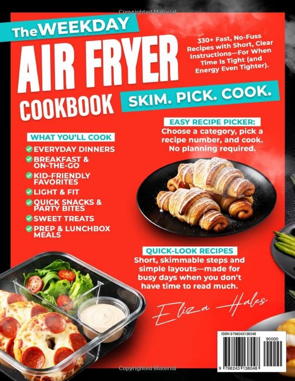Miniatura 2 de The Weekday Air Fryer Cookbook 330+ Fast, No-Fuss Recipes with Short, Clear InstructionsFor When Time Is Tight (and Energy Even Tighter).
