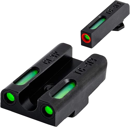 Truglo TFX PRO - Mira de pistola, tritio brillante a prueba de golpes y vista nocturna de fibra óptica para pistolas, compacta, duradera y sin