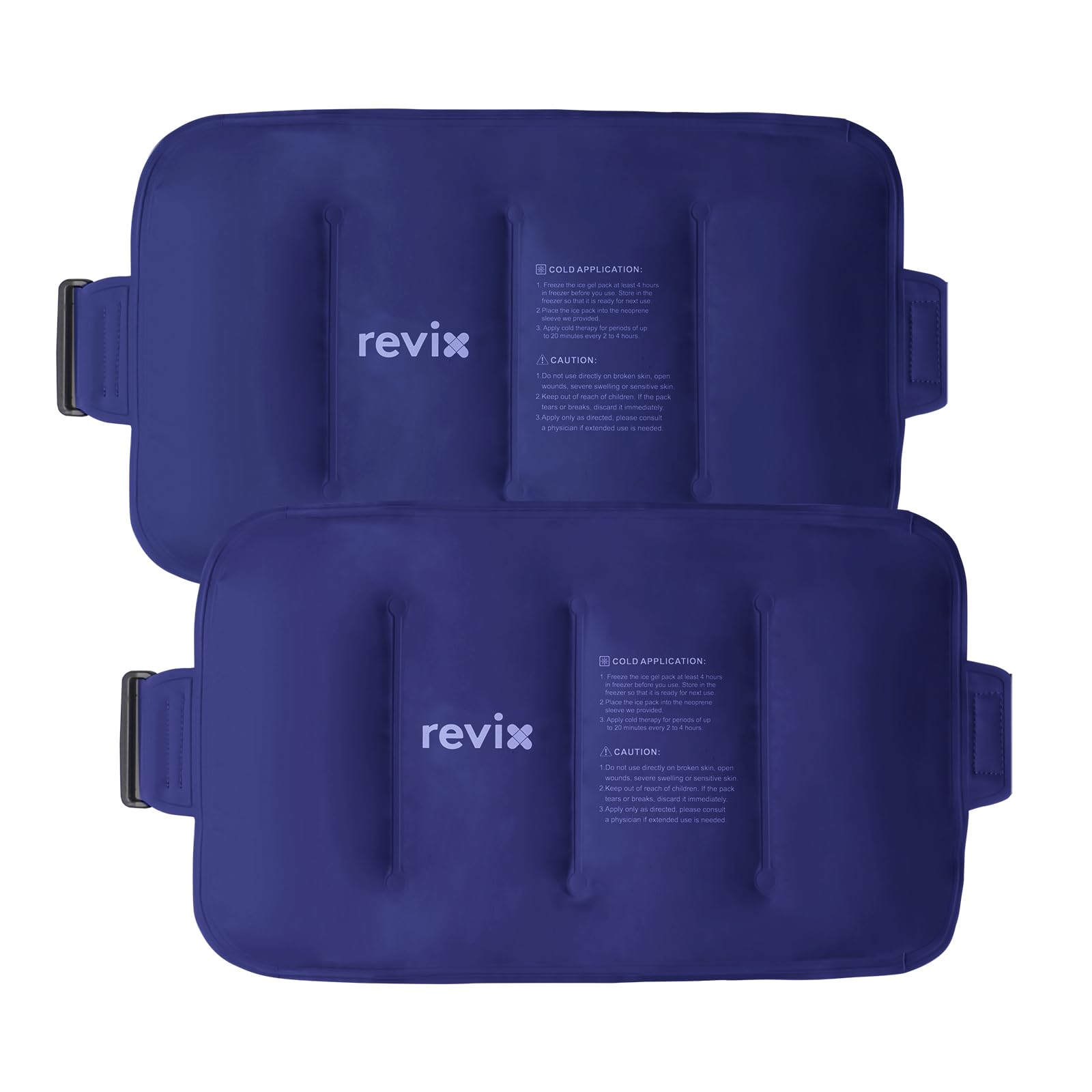 REVIX Impacco di ghiaccio riutilizzabile per sollievo dalla schiena, morbido rivestimento in gel per la parte bassa della schiena, stinco, ginocchio, anca, braccio, impacco freddo flessibile, 41x23 cm