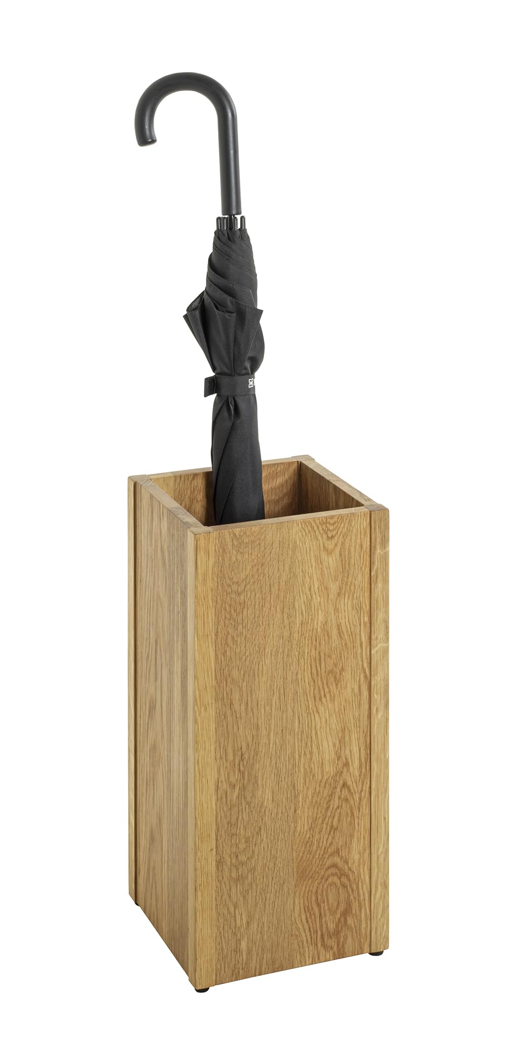 Portaombrelli In Legno Massello - Portaombrelli Da Interno Con Vassoio Antigoccia, Stile Classico