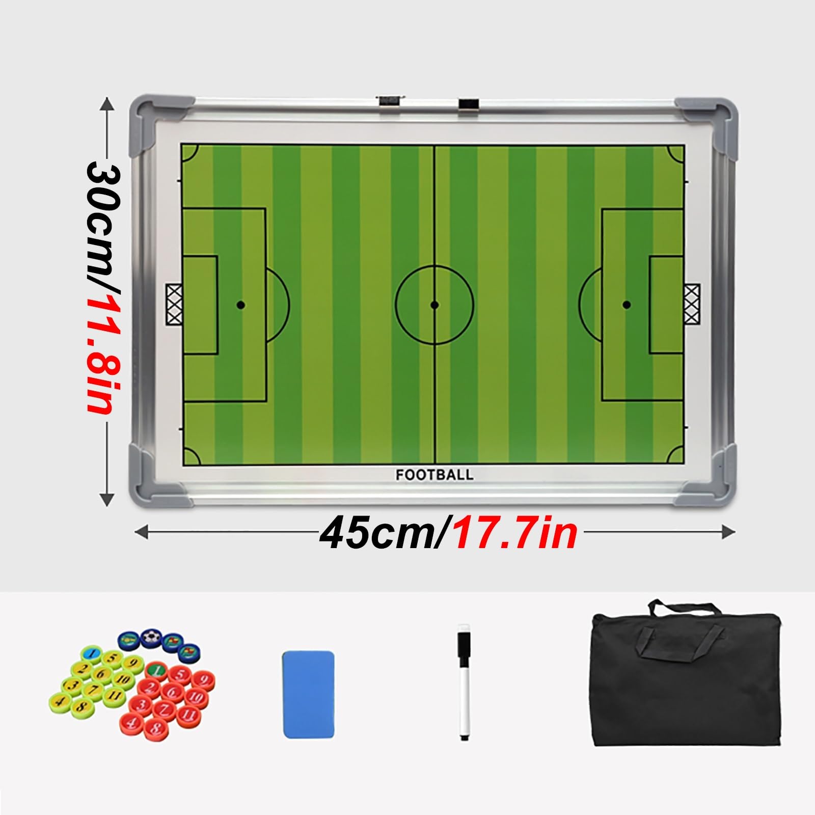 Coaches Lavagna Tattica Calcio Allenatore di Board, Lavagna Tattica Magnetica Calcio, Bifacciale, in Materiale Resistente, con Accessori Completi, Adatta per l'allenamento