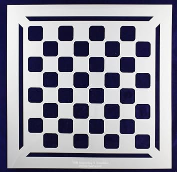 Chess Checkerboard Stencil with Border 15 X 15 Inches