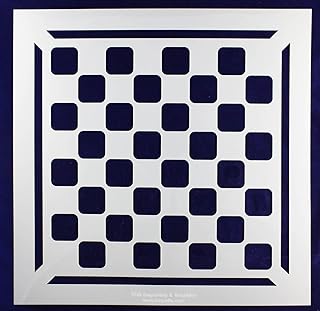 Chess Checkerboard Stencil with Border 15 X 15 Inches