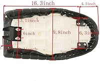 Vista 4 de XFMT, asiento plano universal para carrera, color café, marrón, Negro