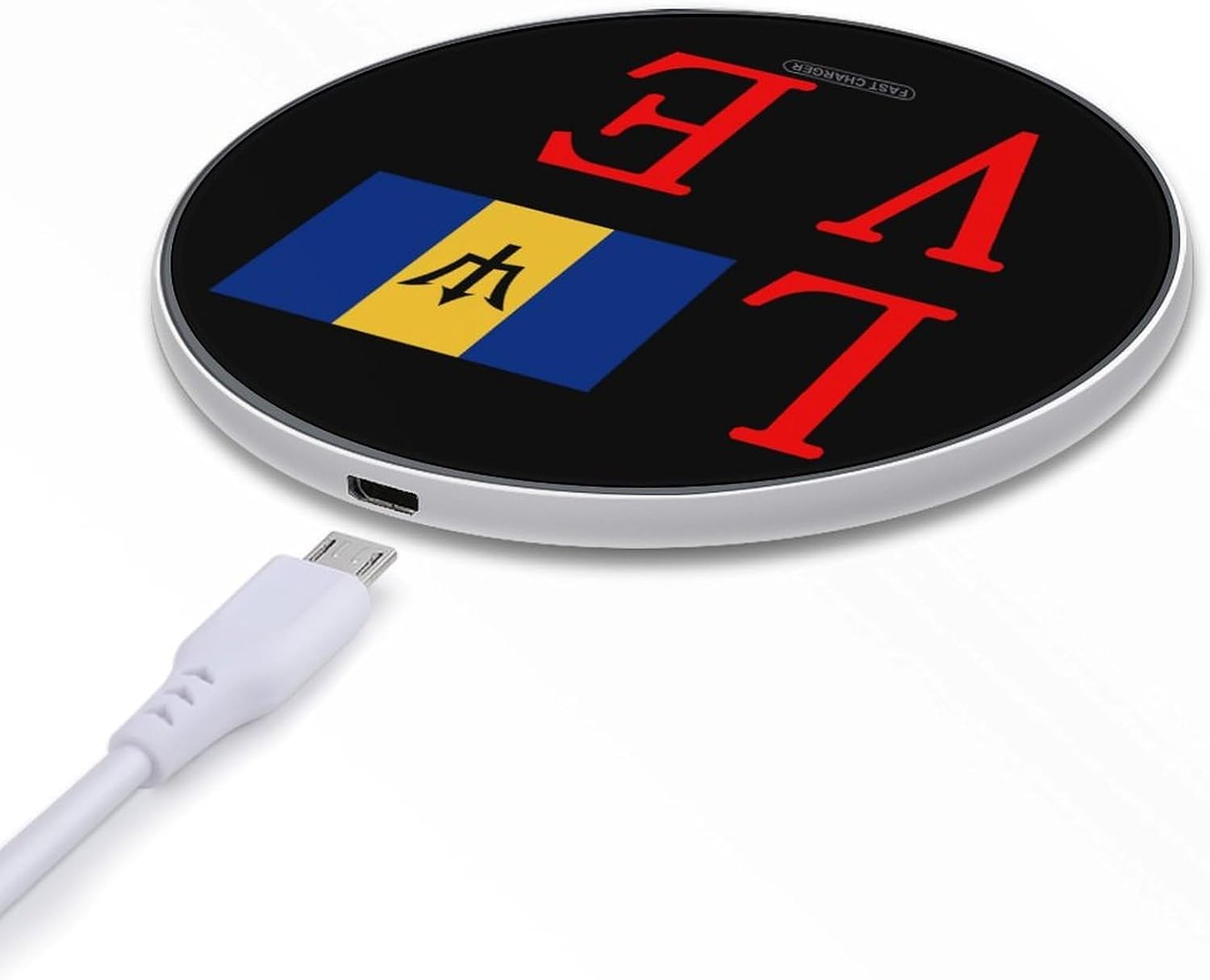 Barbados Lover Novelty Wireless Charger Funny 10W Fast Charging Pad Mat for Cell Phone image 5