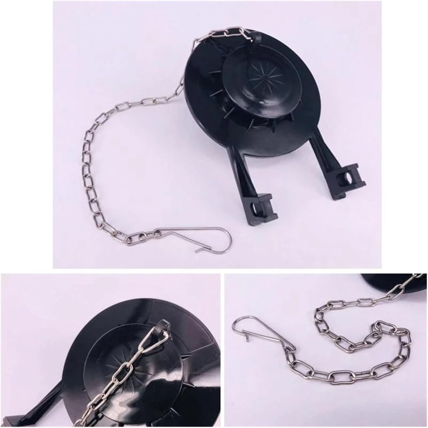 Toilet Drain for Valve Flush Replacement Rubber Flapper Bathroom Universal