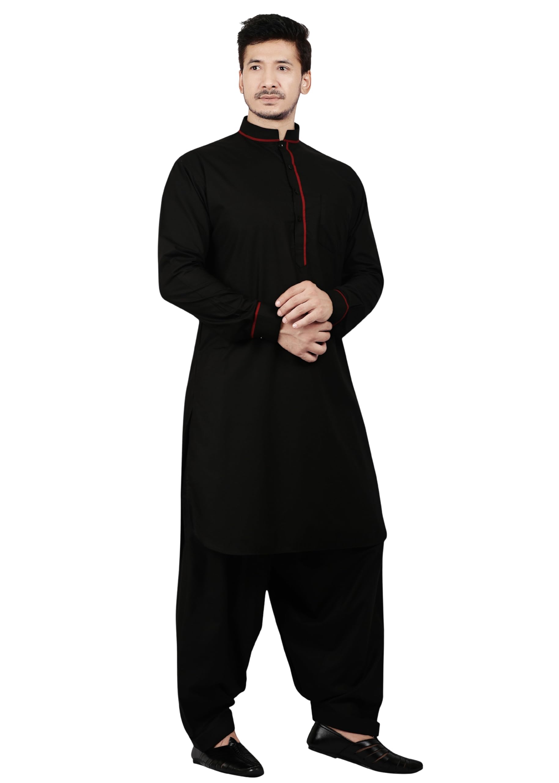 Stylish Pathani suit/Summer Cool Soft fabric Kurta Pyjama set-image-48