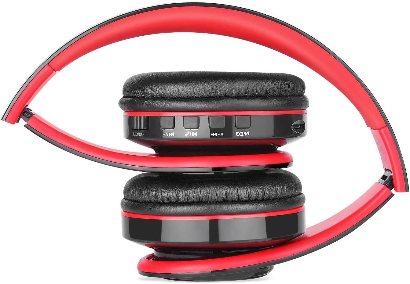Wireless Headset with Mic, Foldable Bluetooth Headphone with 3.5mm Audio Jack, Built-in Noise Cancelling Microphone, Support for Plug-in Card, for PC, Phone(Black)