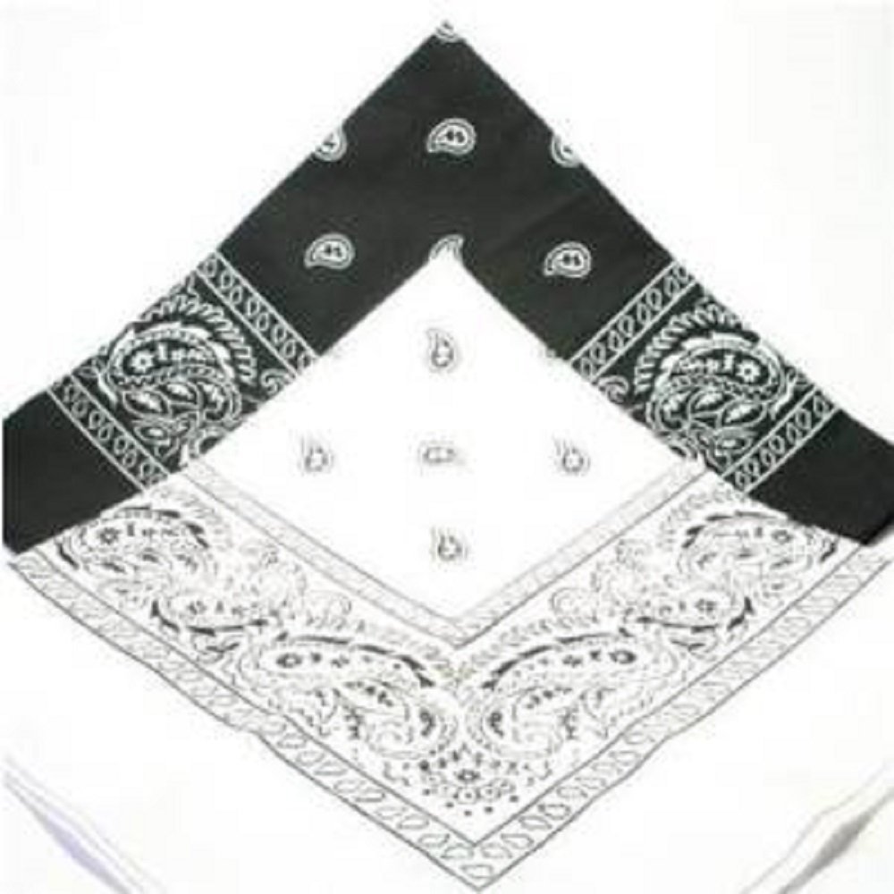 Essex Marketplace Lot de 2 bandanas Noir/blanc