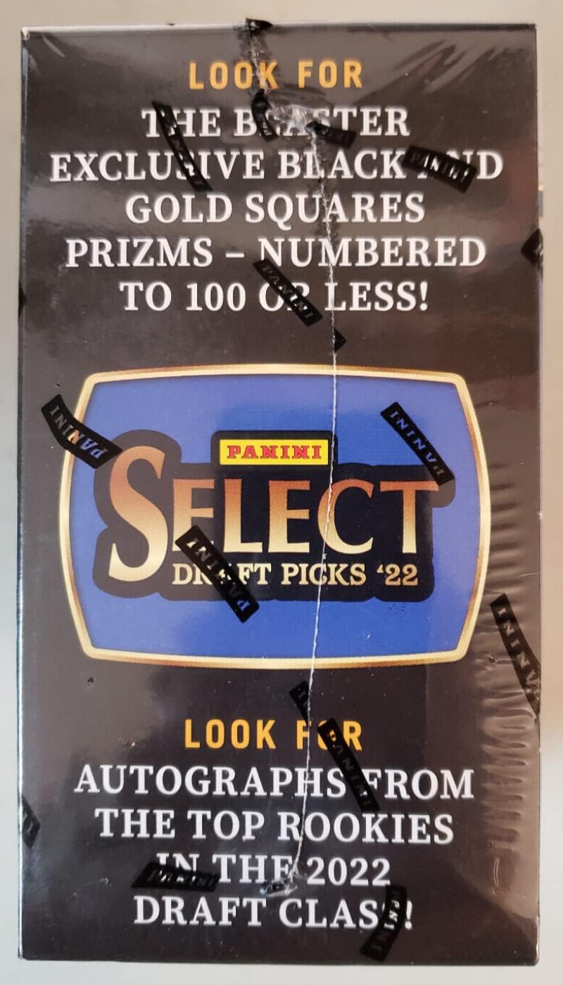 2022 Select Draft Picks Football Factory Sealed Blaster Box. 6 packs of 5 cards. Look for Exclusive Gold Lazer Prizms.