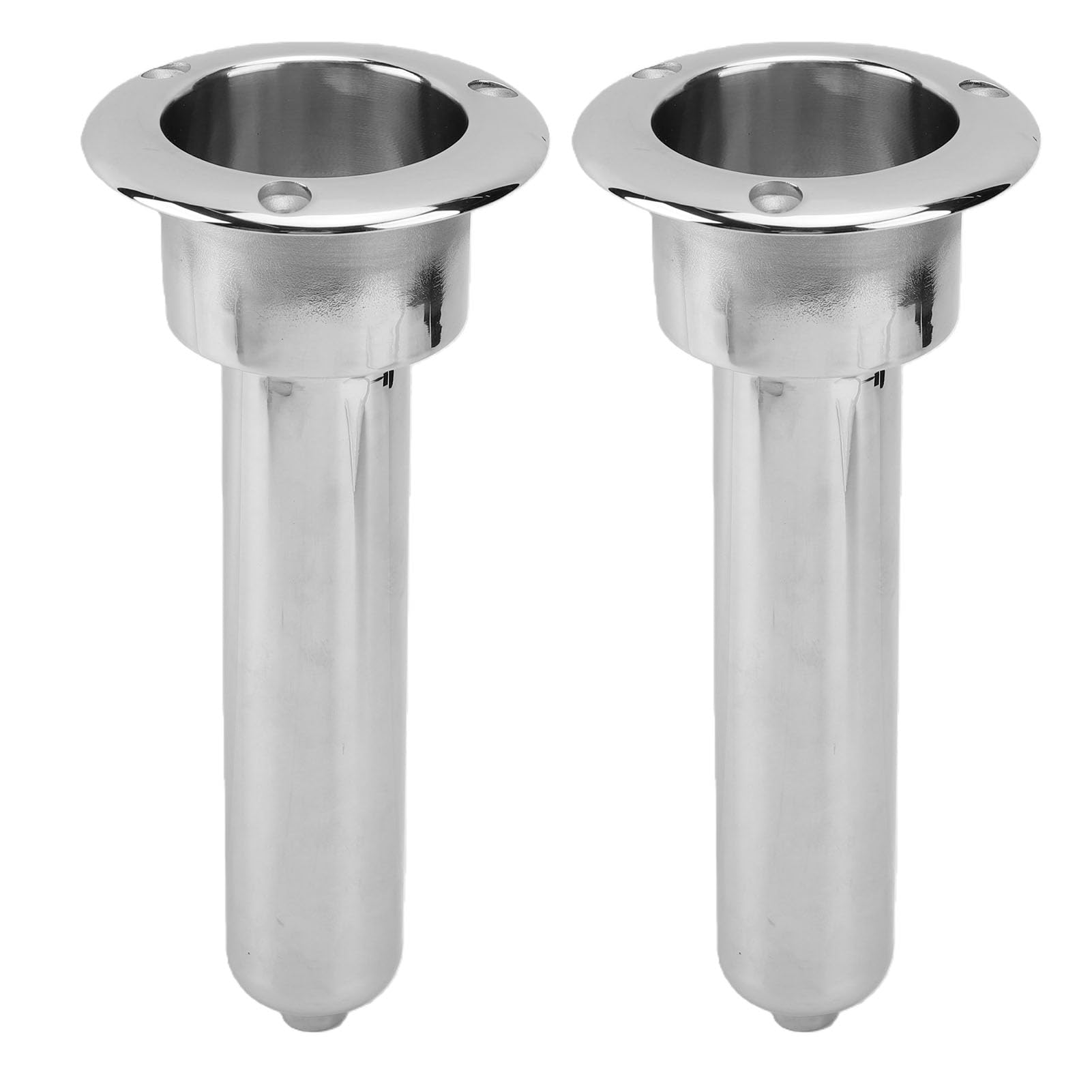 Tnfeeon Uchwyt na wędkę do łodzi Ze Stali Nierdzewnej 316 do Montażu Podtynkowego Uchwyt na Kubek 40 Mm Rura 78 Mm 3 Górne Opcje Kątowe z Kołkiem Zatrzymującym drenaż Jachtu, Pontonu, Platformy