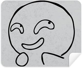 Evil Laugh Black Expression Happy Cleaning Cloth Screen Cleaner 2pcs Suede Fabric