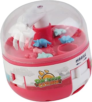 Kids Mini Doll Grabber Machine Adjustment Improve Electric Dinosaur Grabber Game Toy Red