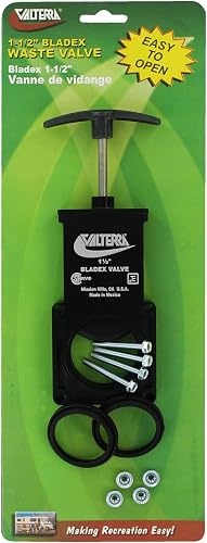 Valterra T1001VP Bladex 1-1/2" Waste Valve Body, Black