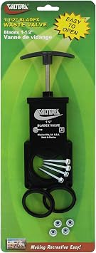 Valterra T1001VP Bladex 1-1/2" Waste Valve Body , Black