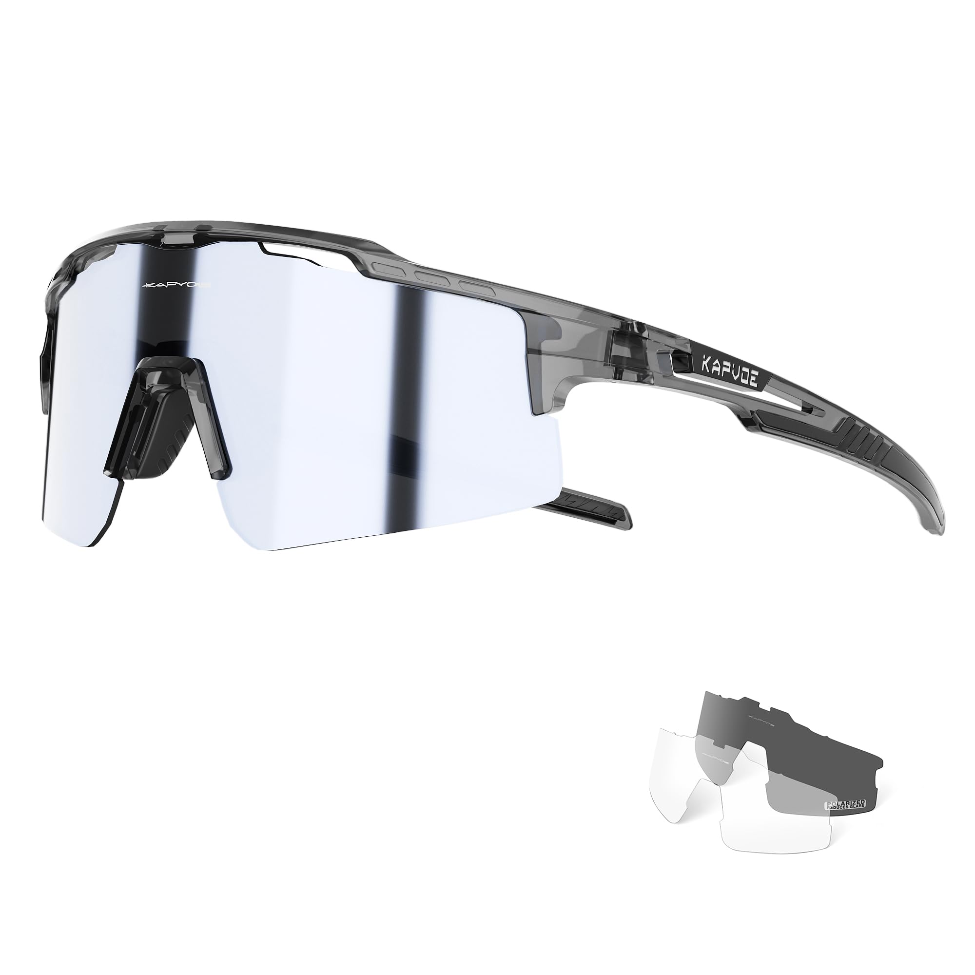 KAPVOE 3 Lens Cycling Sunglasses for Men and Women K75