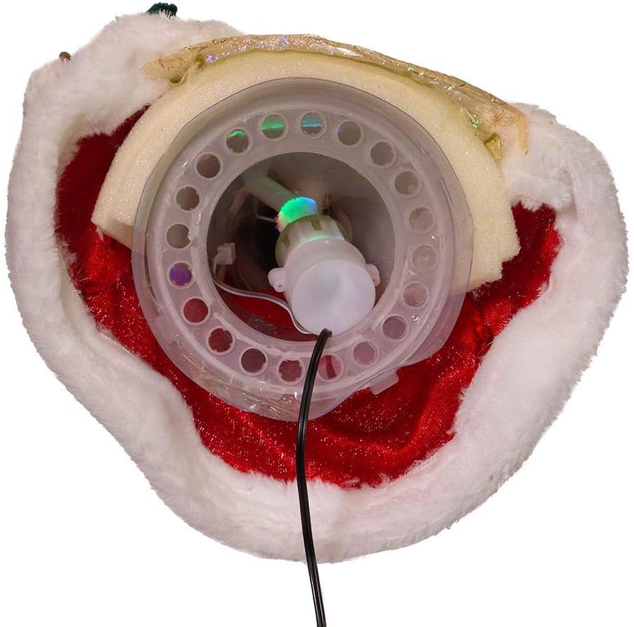 Kurt Adler 12-Inch CUL Fiber Optic LED Santa Treetop