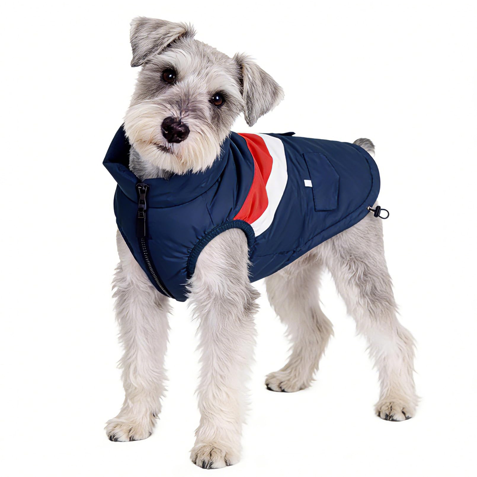 Giacche foderate in pile per cani, cappotti impermeabili per cani di piccola taglia, antivento, gilet invernale per cani da 3,6 a 5,9 kg