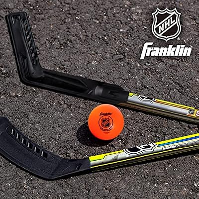Franklin Sports NHL Kids Street Hockey Stick Set - Includes (2) Youth Street Hockey Sticks + (1) Outdoor Roller Hockey Ball - Perfect Hockey Starter Set for Kids