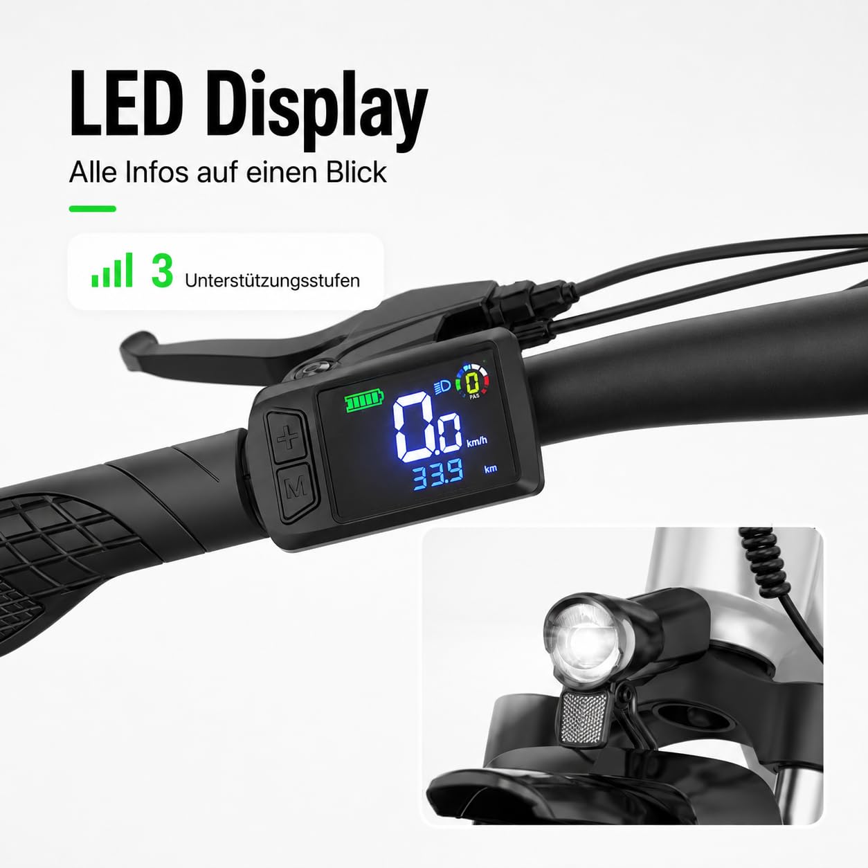 E Bike Herren Damen 27,5 Zoll, Elektrofahrrad City Trekkingrad mit 36V 15Ah Akku bis 100 km, 250W Pedelec bis 25 km/h, 45 Nm, 7-Gang Schaltung, Scheibenbremsen, E-Bike für Pendeln & Touren