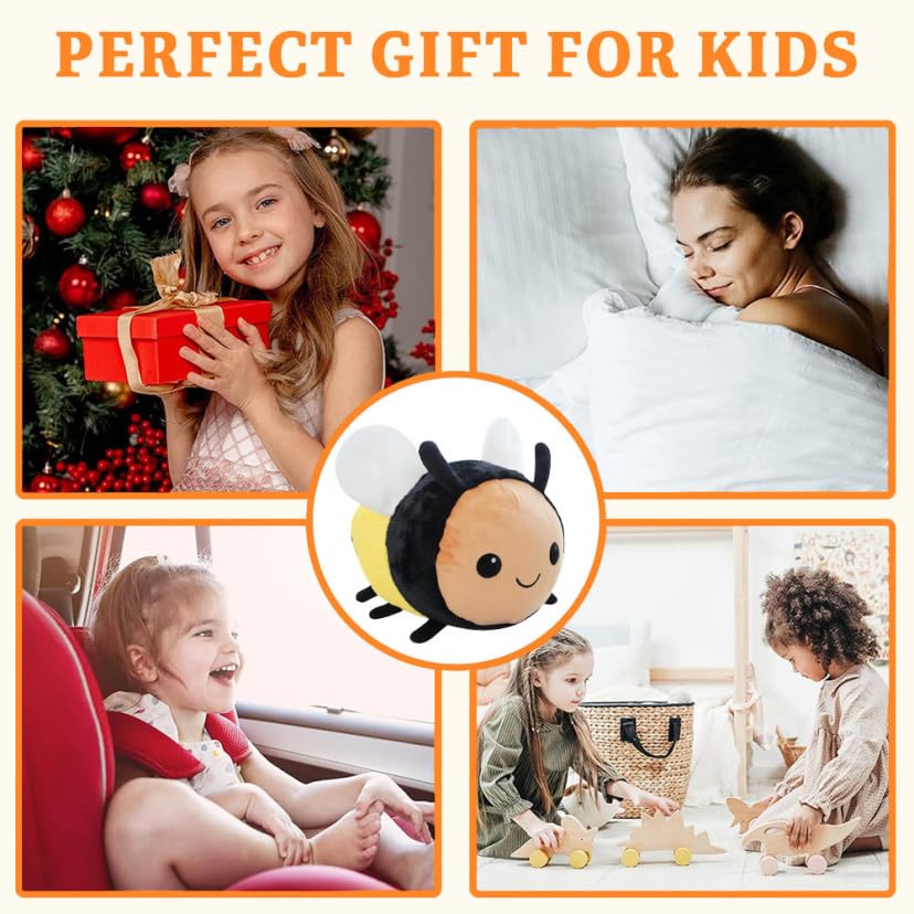 LGWJHCY Bienen Plüschtiere, Weiche Bienen Kuscheltier Spielfigur Plüsch, Bumblebee Plüsch Spielzeug, Tolles Geschenk für Jungen Und Mädchen Zum Fantasievollen Spielen.