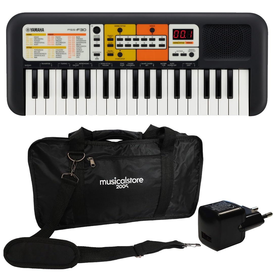 Kit Tastiera 37 Tasti per YAMAHA PSS-F30 con Borsa e Alimentatore - Ideale per Bambini e Studenti
