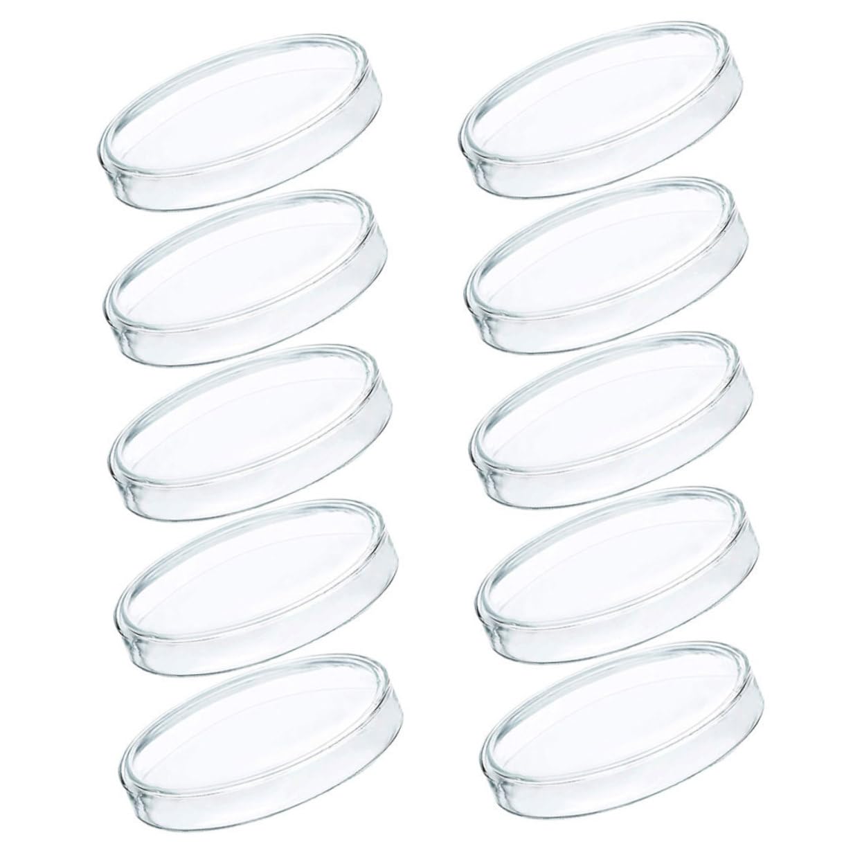 TOPBATHY 5 Set Piastra Petri in Plastica Piastra Di Coltura Cellulare Laboratorio Piastra Di Coltura Tissutale Tessuto Piastre Per Colture Cellulari Capsula Di Petri Vuota 10 Pezzi * 5