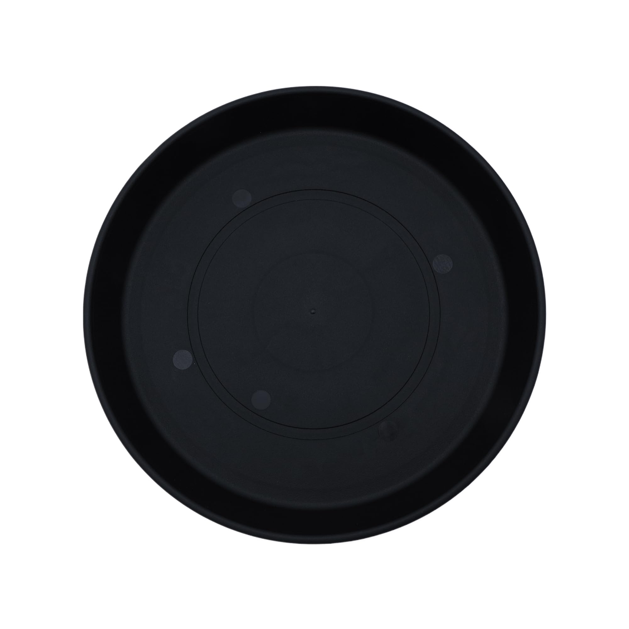 The HC Companies 5" Round Prima Plastic Plant Saucer - Indoor Outdoor Plant Trays for Pots - 5.35"x5.35"x0.71" in Black โ image 1