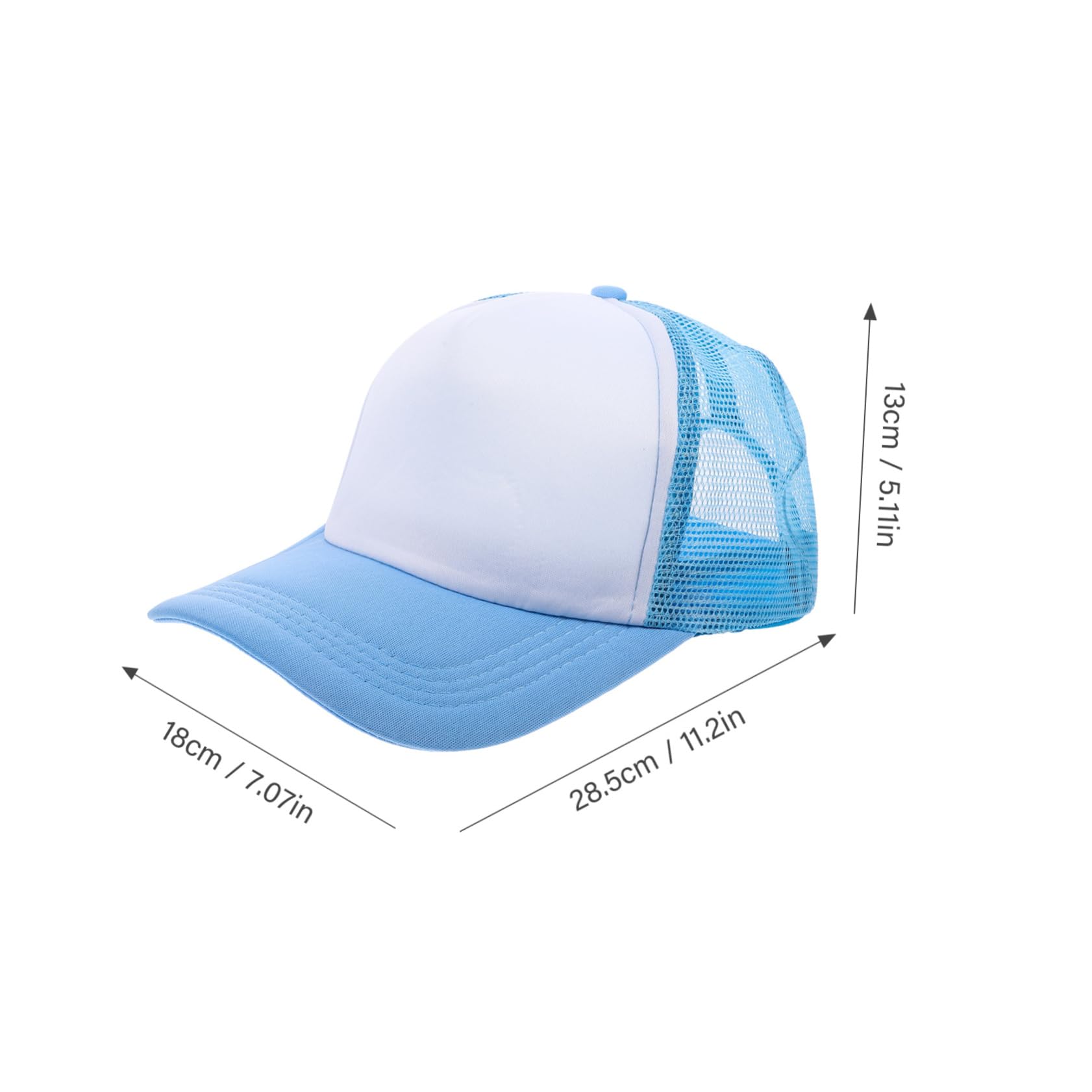 Toyvian Gorra de Béisbol Mesh para Sublimación Gorra DIY Ligera y Transpirable para Hombre Paquete de Unidades para Actividades