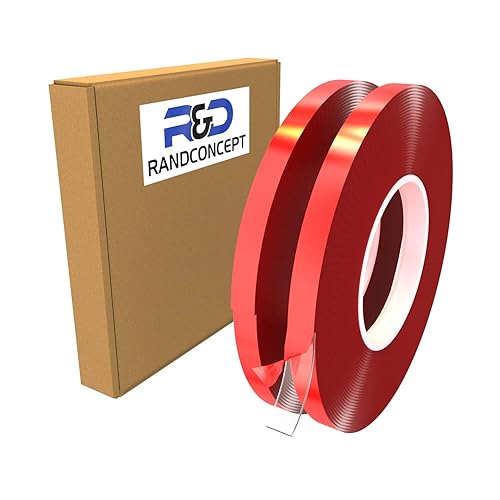 Cinta de montaje transparente de 66 pies – Cinta adhesiva acrílica de doble cara | Cinta adhesiva extraíble impermeable de gel para arte de uñas,