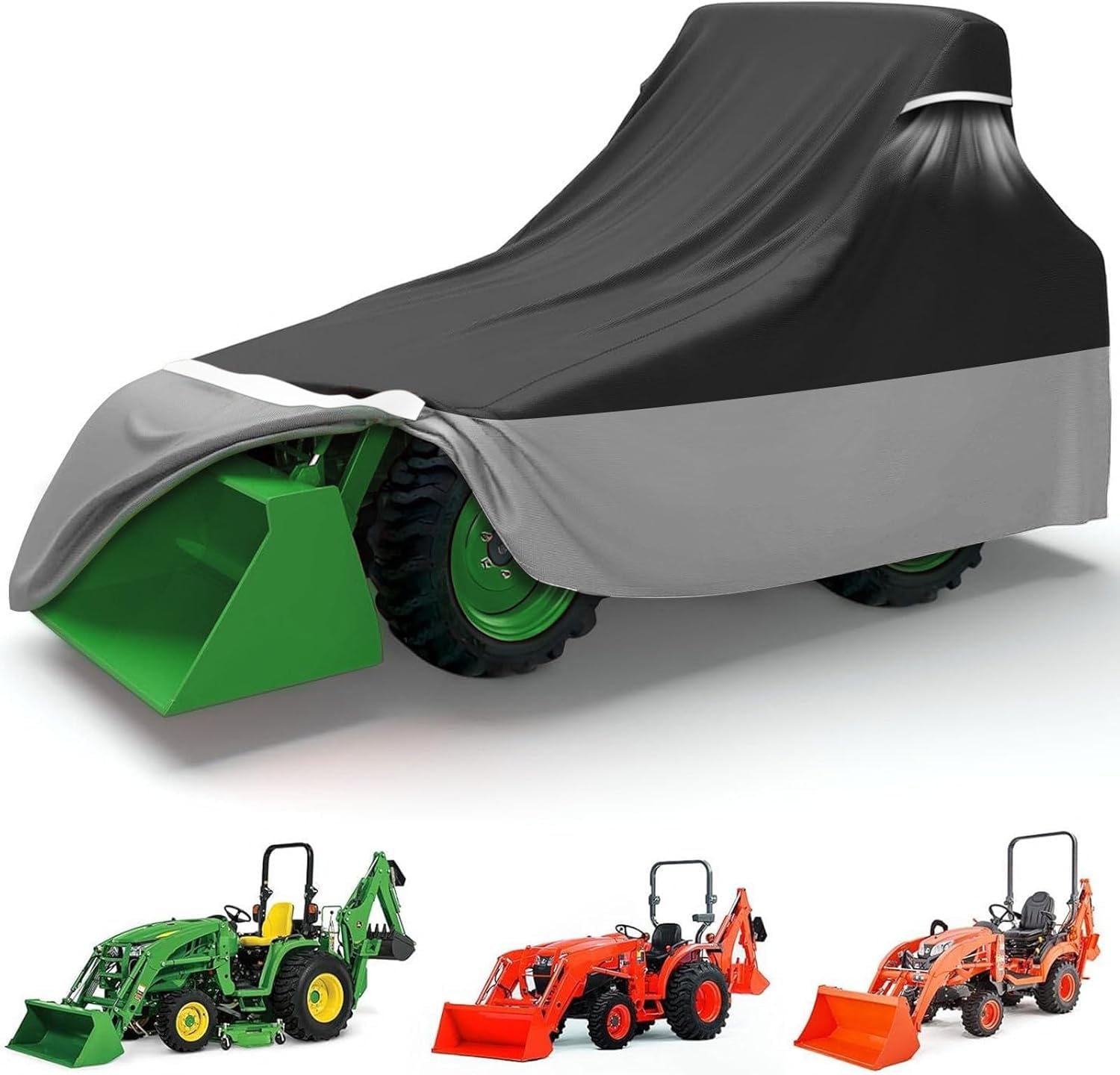 BOSSTONE Large Tractor Cover 420D with Backhoe