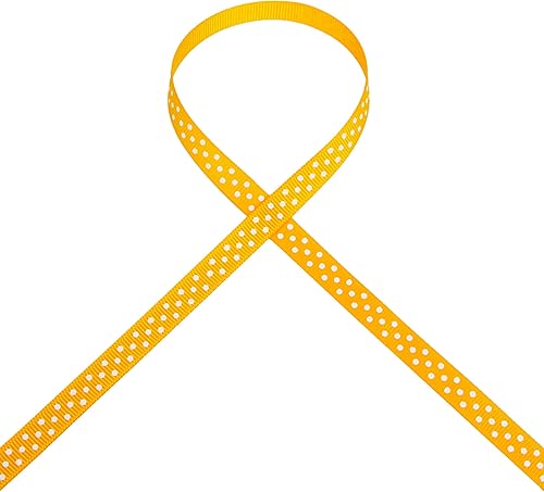 Miniatura 8 de Ribbli Cinta de grogrén para manualidades, 38 pulgadas, carrete de 10 yardas, morado con puntos blancos, uso para envolver regalos, decoración de