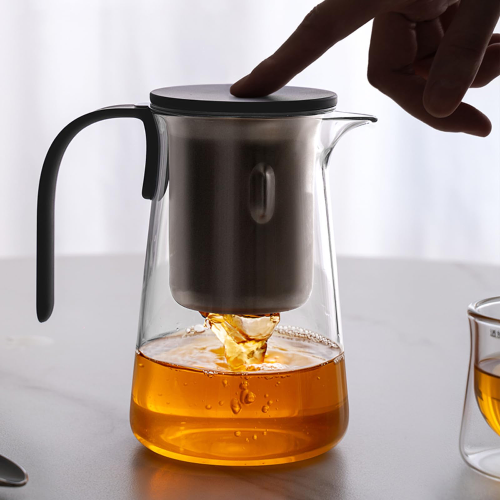 Tetera doméstica, 300 ml, infusor de té de vidrio resistente al calor