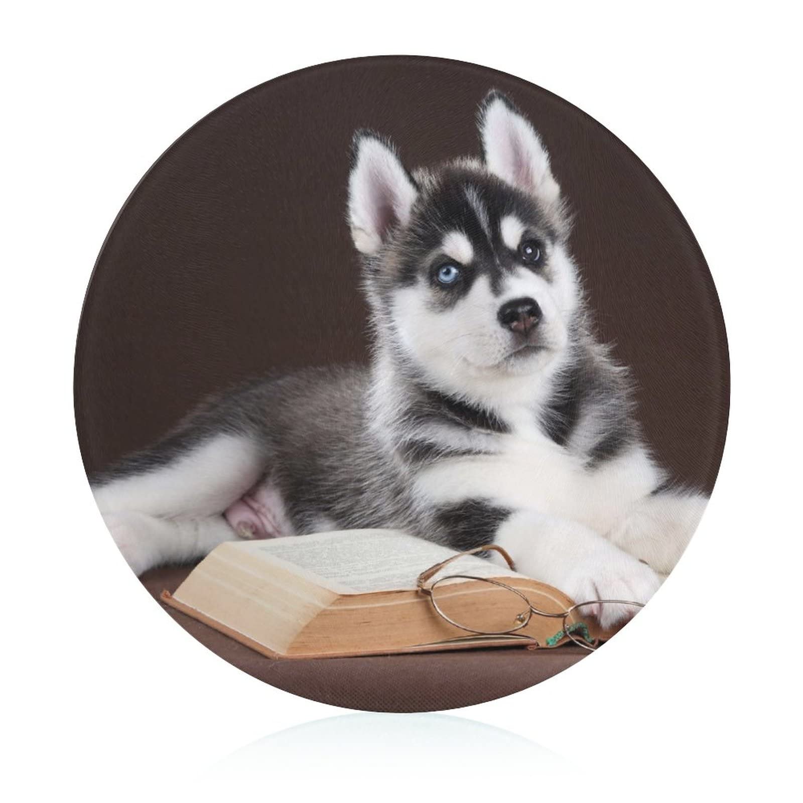 Planche à découper en verre Husky de 20 cm, plateau décoratif résistant à la chaleur
