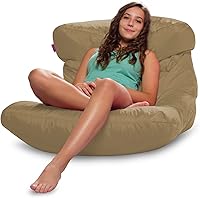 Vista 552 de Posh Creations Puf estructurado cómodo para jugar, leer y ver la televisión, Malibu Lounge, tela de lona para colorear, criaturas