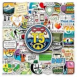 Geocaching Stickers 50 Pcs Waterproof Vinyl Decals