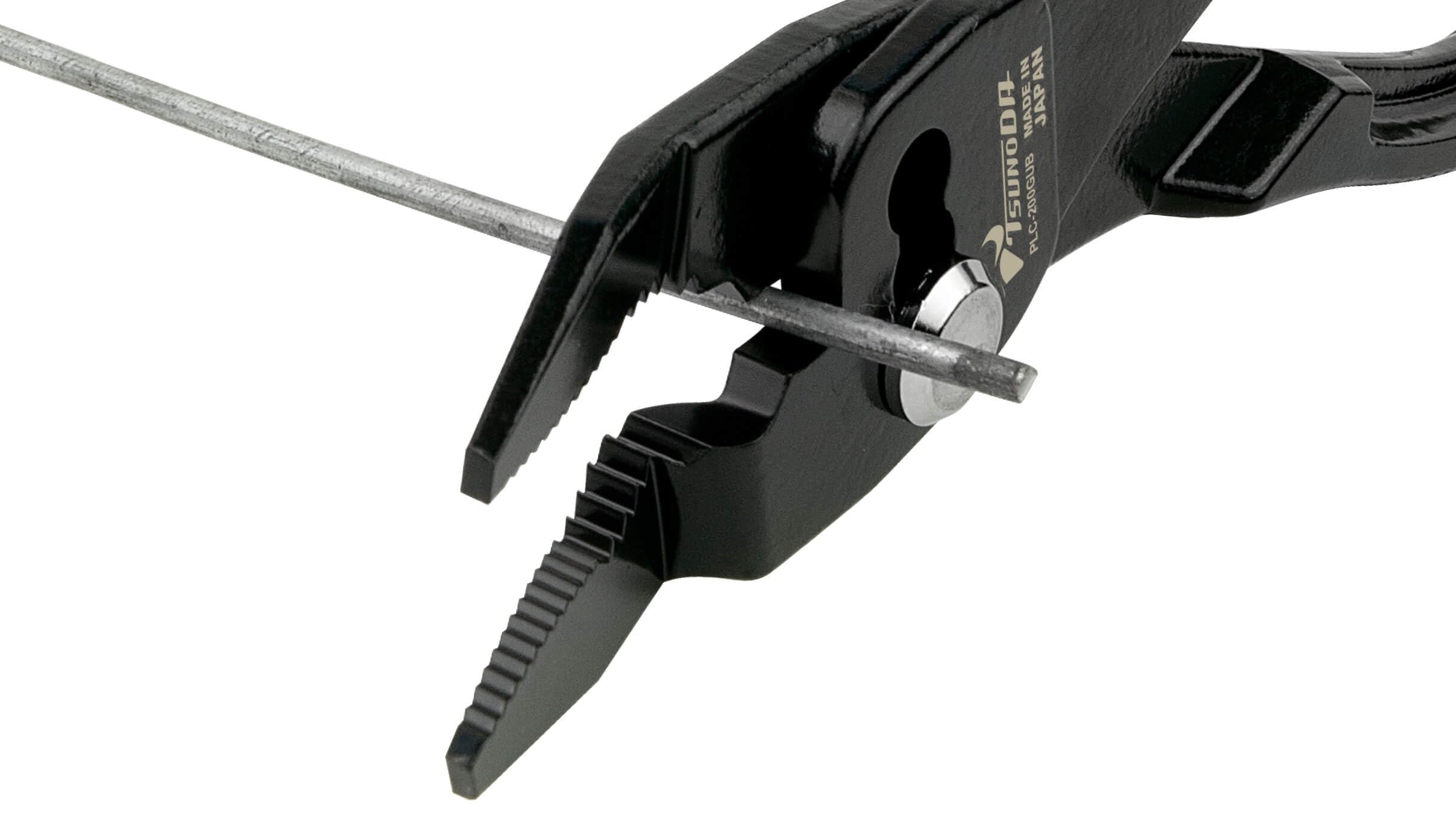 Tsunoda PLC-200GUB Slip Joint Pliers 8 Inch, Thin Jaws, 3-Position