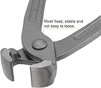 Vista 5 de HARFINGTON Alicates de corte de extremo de 9 pulgadas, alicates para hormigón de uñas, alicates extractores con mango de plástico azul amarillo