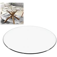 Clear Glass Table Top Round, DIY Self-made Glass Table Tops For Coffee Tables, Dining Table Glass Top,Tempered Glass Dining Table Top,Tempered Beveled Edge,for Dining Table, Coffee Table  Color Cle