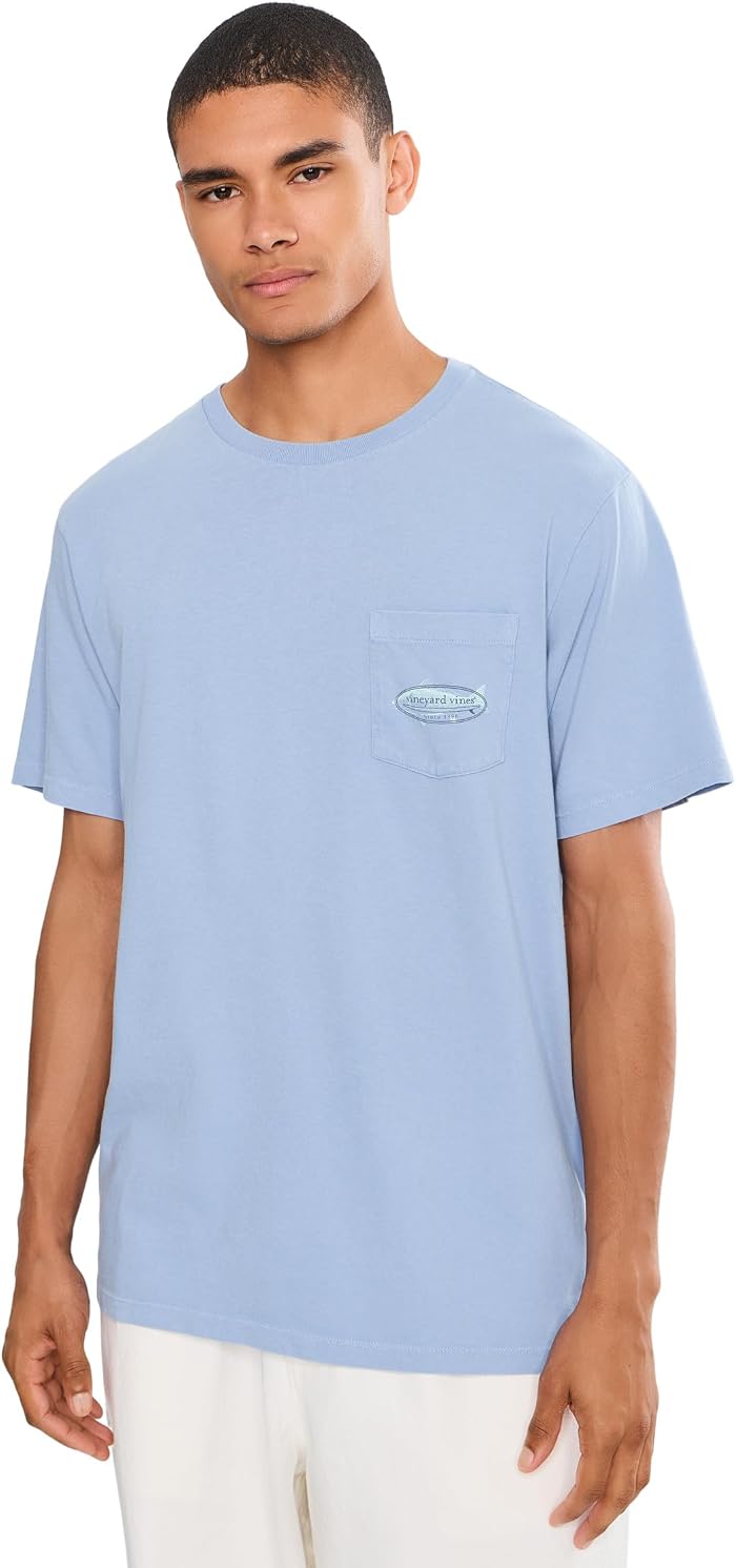 Мужская футболка Vineyard Vines Fish Surf Icon Short-sleeve Tee, цвет: Синий — фото 1