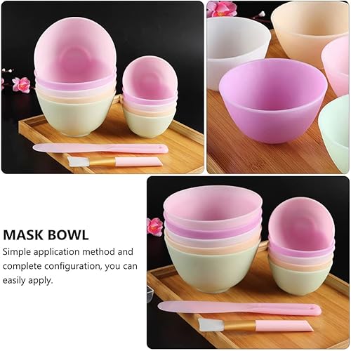 Miniatura 6 de Ciieeo Mascarilla facial de silicona para el cuidado de la piel, cuenco de mezcla facial, cuencos de colores reutilizables, cuencos de preparación