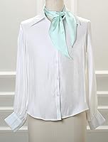 Vista 42 de Allegra K Bufandas flacas puras de color sólido liso para mujer, banda larga para el pelo Albaricoque