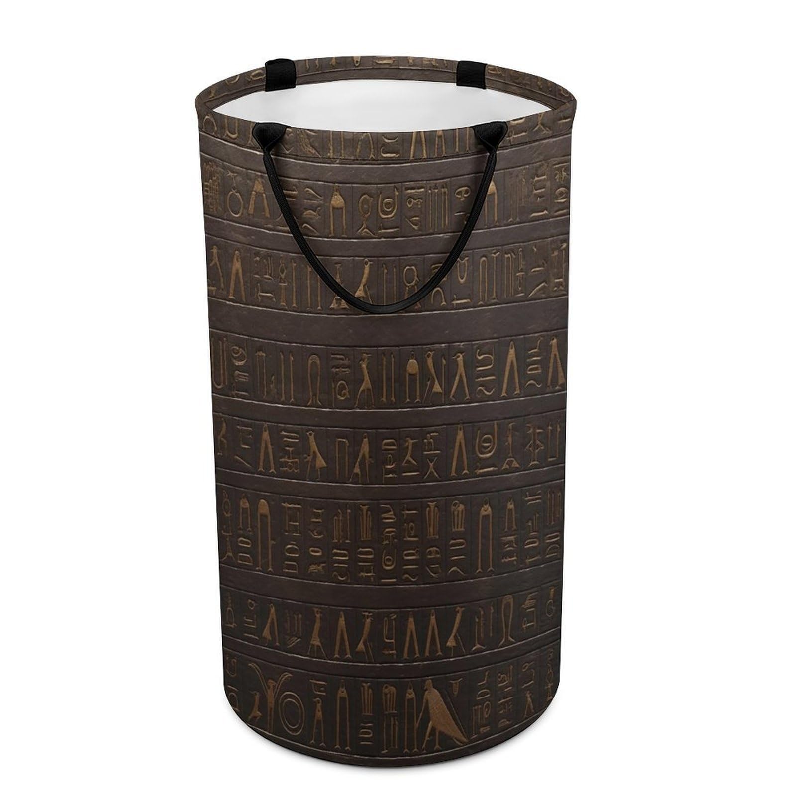 Ancient Egyptian Hieroglyph Dirty Clothes Basket Large Capacity Laundry Basket Freestanding Laundrys Hampers Tall Collapsible Clothes Hamper for Blankets Toys