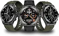 Smartwatch Premium AM18 Tela AMOLED 1.46' com NFC, Chamadas Bluetooth, Monitor Cardíaco, IP68, Tela Dividida, Bateria Longa – 2 Pulseira Silicone, 100+ Aplicativos e Conexão Android e Ios