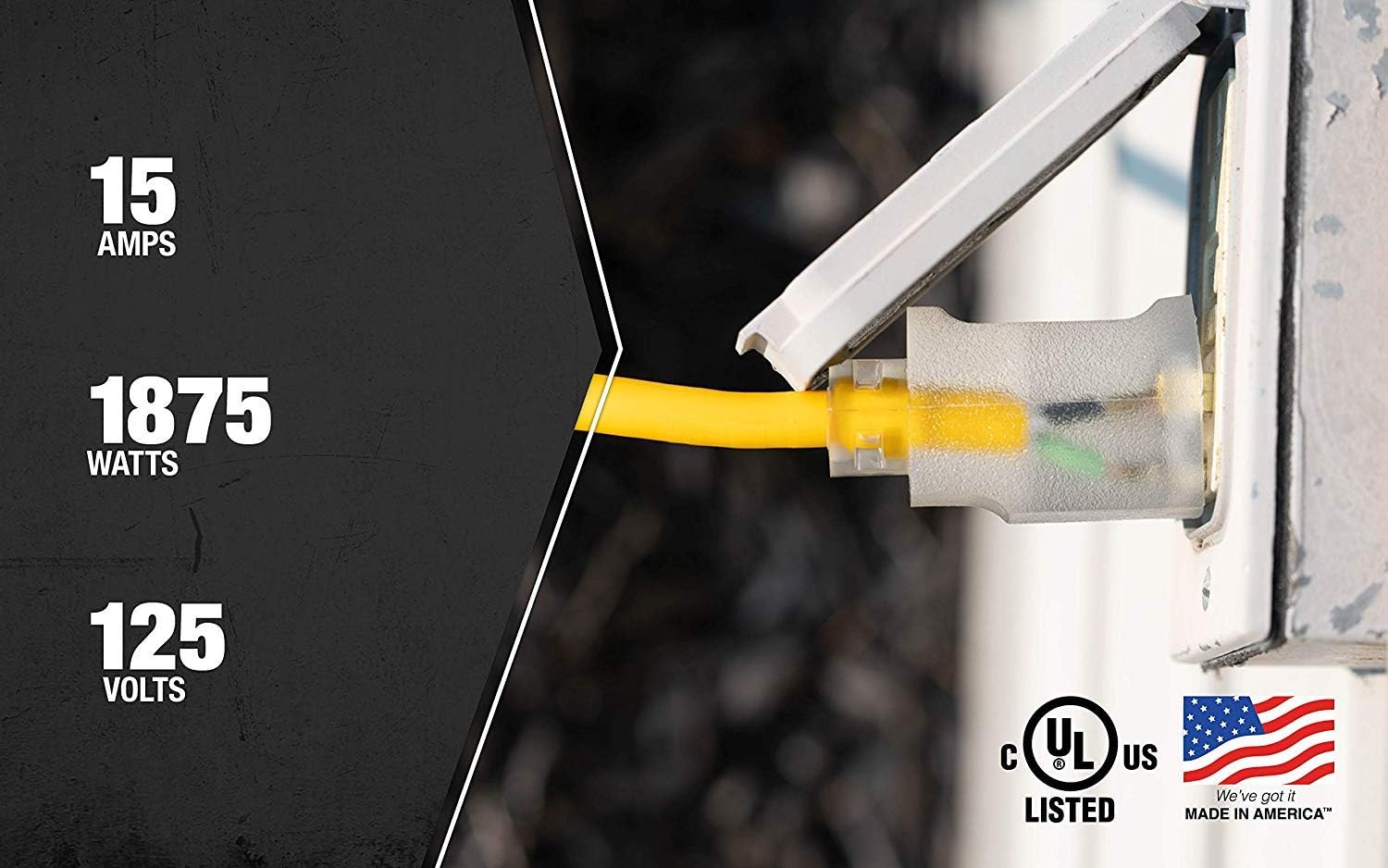 Up To 60% OFF Southwire 01487 25-Foot 14/3 American made Insulated Outdoor Extension Cord with Lighted End, 3-Prong, Yellow New Arrivals Southwire 01487 25-Foot 14/3 American made Insulated Outdoor Extension Cord with Lighted End, 3-Prong, Yellow