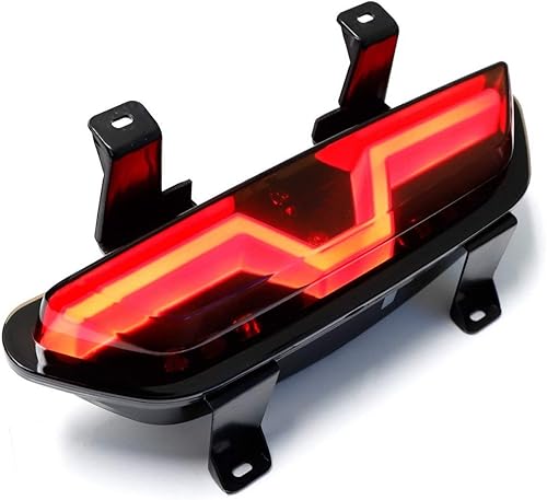Miniatura 3 de iJDMTOY Foglamp LED trasera de lente ahumada compatible con Ford Mustang 2015-2017, montaje de luz trasera LED roja completa funciona como luz de