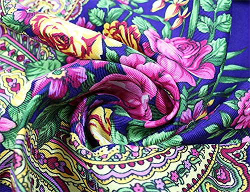 Uainhrt Tassel Scarf Cotton Large Square Shawl And Wraps,Versatile Gift Fringe Boho Shawl,43"×43" (Black) #TOP5