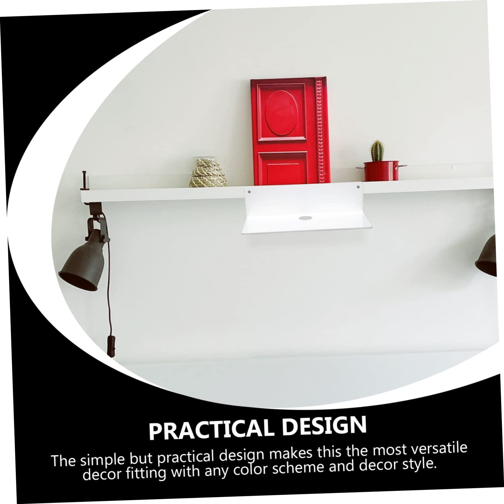 ERINGOGO Versatile Acrylic Shelf Wall-Mounted Storage Rack Speaker Wall Mount Accessory